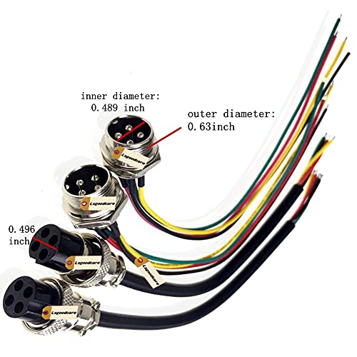 Lsgoodcare 4 Piezas Conector Aviación GX16-4 Pin miniatura 2
