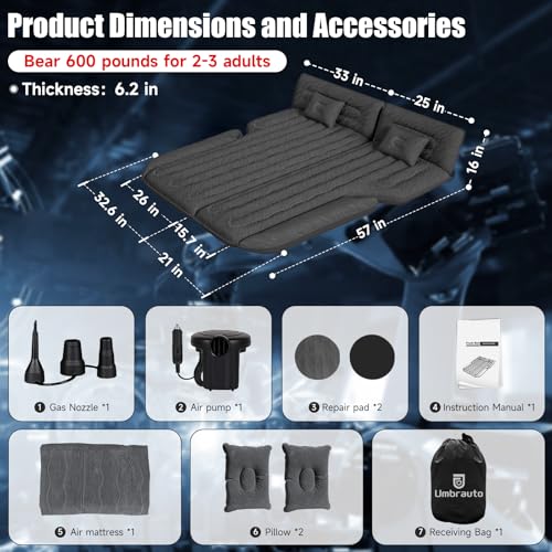 DikaSun Inflatable SUV Air Mattress Bed