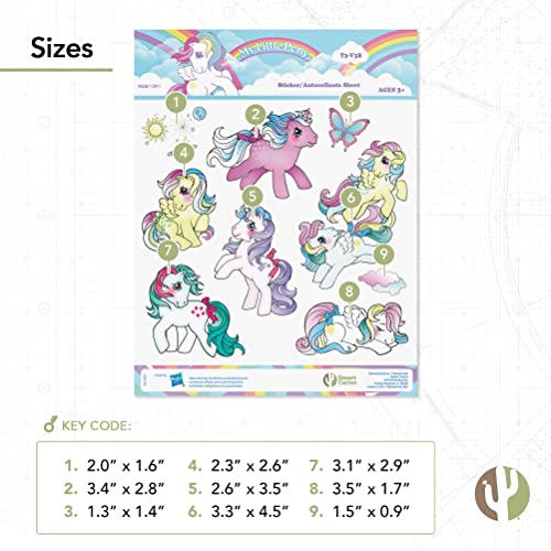 Pegatina de My Little Pony calcomanías impermeables para evitar confusiones de botellas de agua 4