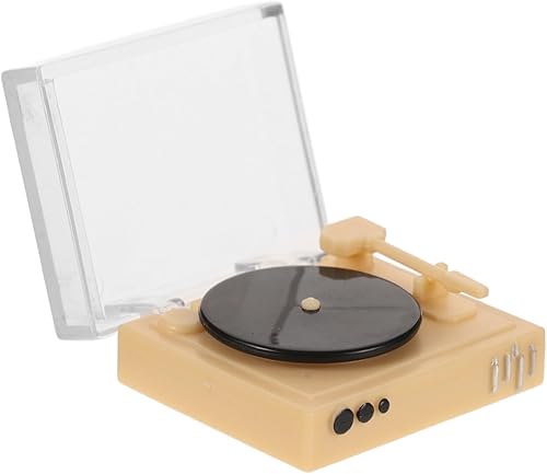 Tocadiscos en miniatura a escala 112, casa de muñecas, fonógrafo, gramófono, tocadiscos, casa de muñecas, accesorios de muebles, mini escena de la