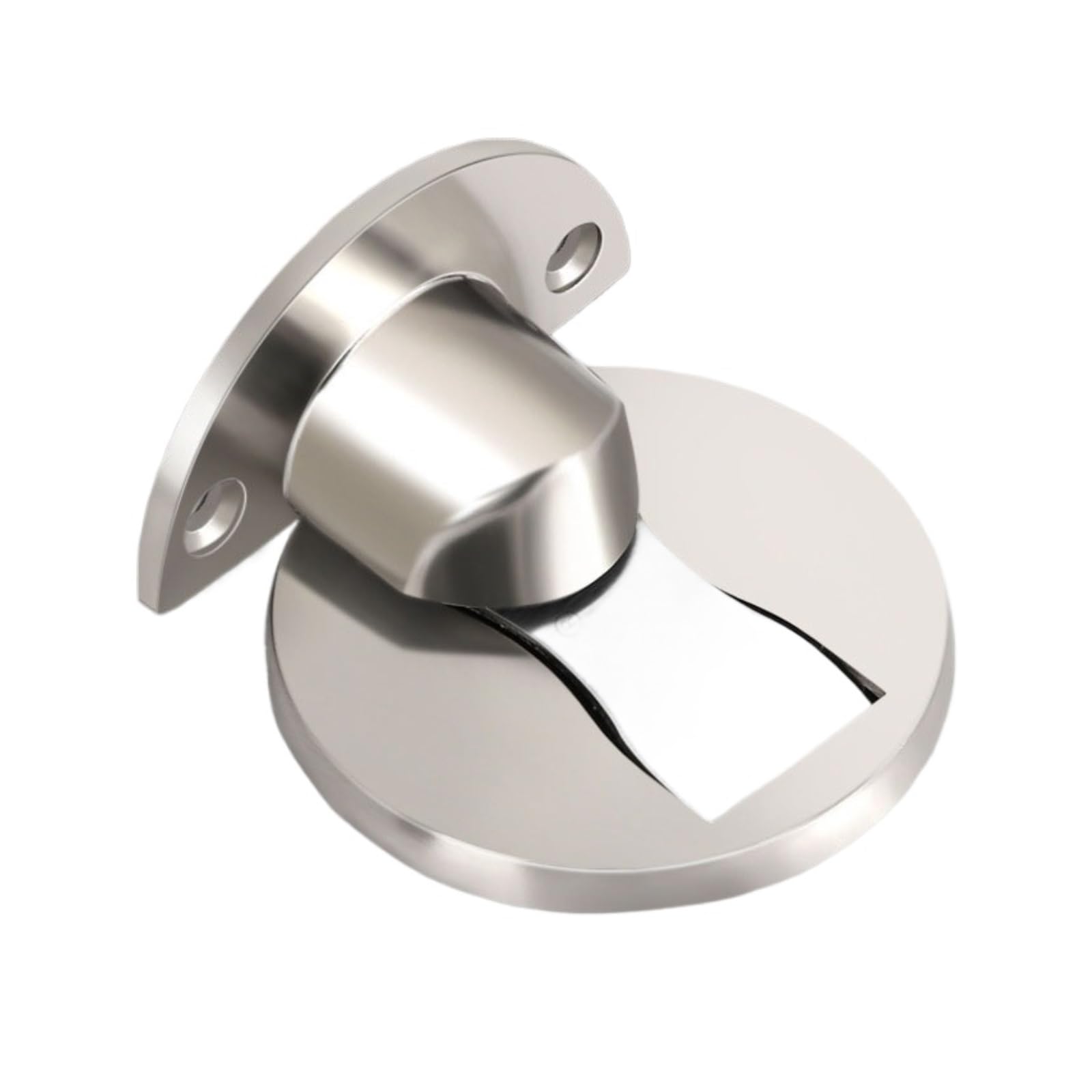 Luercher Silver Door Stop Magnetic Door Stopper Self Adhesive Floor Mounted Door Stop No Drill Brushed Magnetic Doors Catch Holder(Silver)