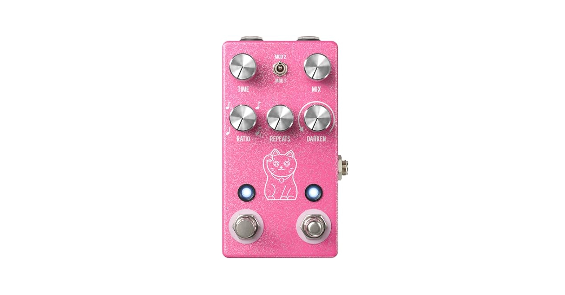 Amazon.com: JHS Lucky Cat Delay Guitar Effects Pedal, Pink