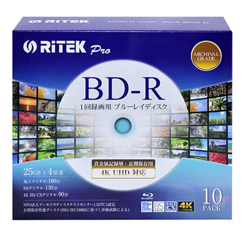 Amazon.co.jp: ・RiTEK 長期保存用ブルーレイディスク BD-R 25GB
