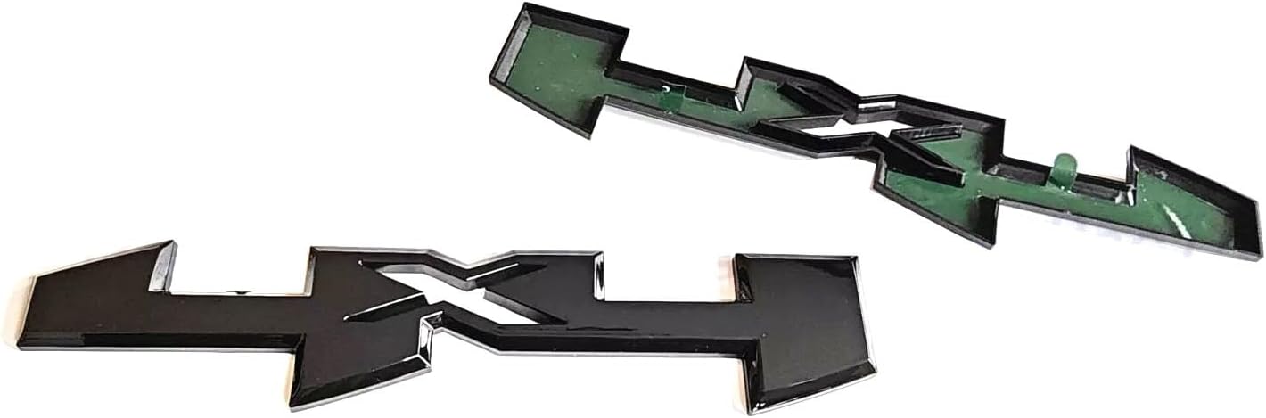 2Pcs Overlay Bed 4x4 Emblem Side 3D Badge Nameplate Compatible with 2019-2024 Sierra 1500 2500HD 3500HD (Glossy)