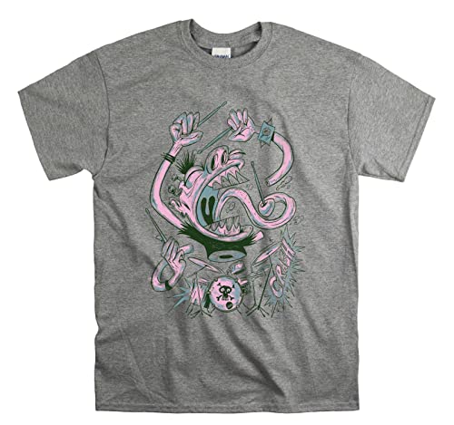 T-shirt unisexe idée cadeau batteur gris XL motif chapeau musiciens batterie