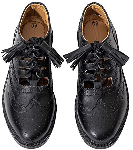 Ghillie Brogues Ghillie Brogues - Zapatos de Piel para Mujer, Color Negro, Color Negro, Talla 42.5 EU