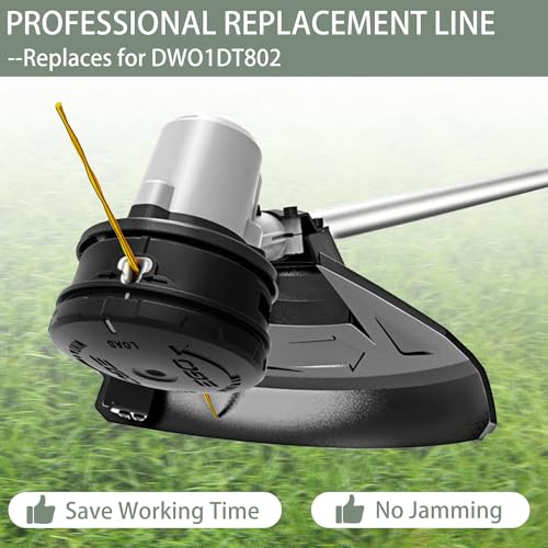 225ft X 0.08 Inch - DWO1DT801 DWO1DT802 String Weed Trimmer Line for Dewalt Cordless Battery Bump Feed String Grass Trimmer Lawn Edger Spool Lines DCST920 DCST922 DCST925 DCST970B DCST972 DCST990B