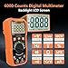 Jesverty 6000 Counts Digital Multimeter Voltmeter Tester with NCV, LCD for AC/DC Voltage&Current, Resistance, Capacitance, Live Wire, Frequency, Temperature, Duty Cycle, Continuity, Diode Measuring