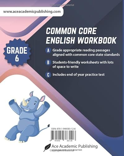 Common Core English Workbook: Grade 6 English #TOP1