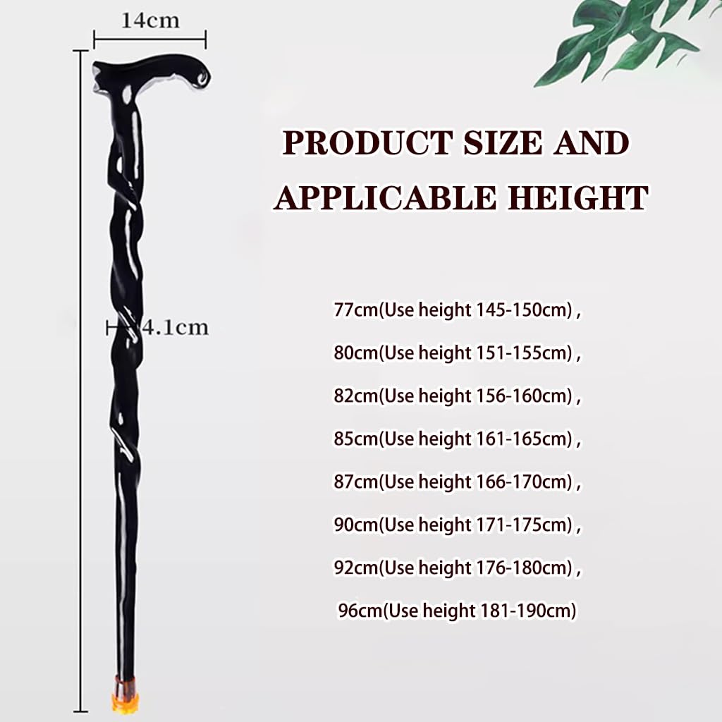Laski, The Antyczna laska z rzeźbionego korzenia dla osób starszych, ręcznie rzeźbiona drewniana laska, uchwyt Omic(A,87Cm(Use Height 166 170Cm))