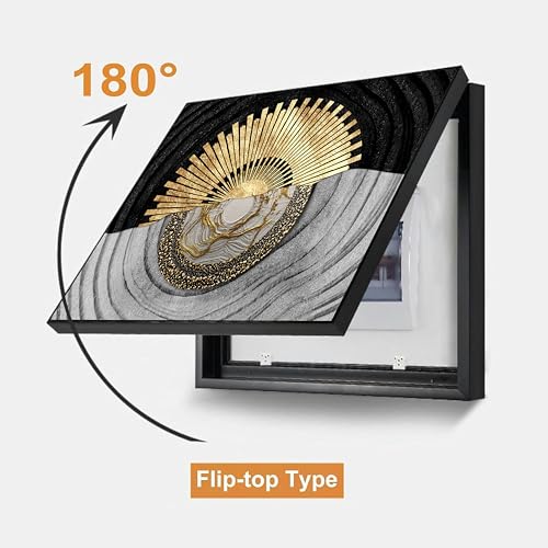 Image of Electric MCB Box Cover Frame With Hydraulic Decorative Gold Textured Sun Painting Electrical Panel box Cover, Switch Box Frame Will Fit Max 15x20 inch Switch Board, Outer Box Size 17X23 Inch