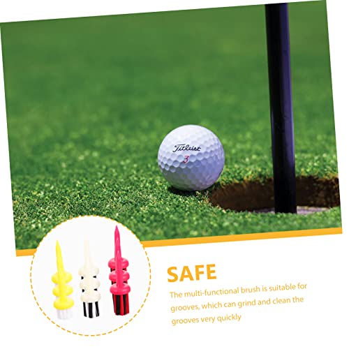 BESPORTBLE 9 Unidades Escova De Unhas Bola Bolas De Golfe Escova Limpa Escova De Sulco De Golfe Esco