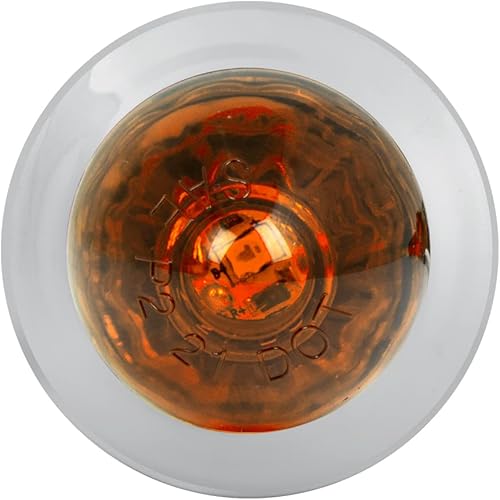 Miniatura 4 de GG Grand General 75400 1 pulgadas Mini empujetornillo sandía ámbarámbar luz LED con bisel plástico cromado
