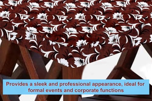 Image of The Furnishing Tree Elastic Rectangular Dining Table Cover WxL 36x63 in Inches Polyester Floral Pattern Magenta