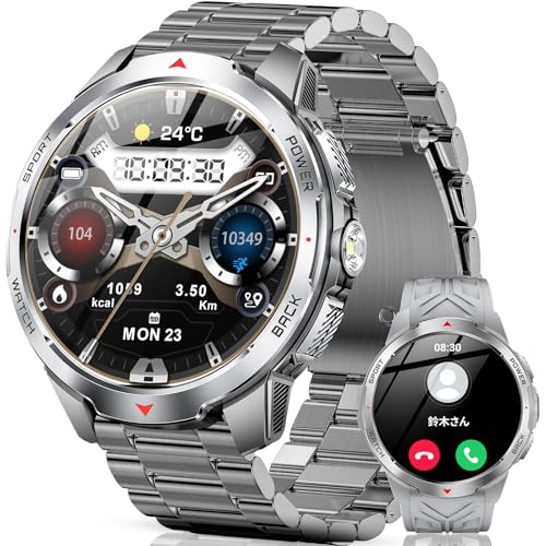 �X�}�[�g�E�H�b�` �y2026�V�o�� 30���ԘA���쓮�z 1100mAh �o�b�e���[ Bluetooth��? �R�p�K�i �^�t�l�X 1.7�C���`���� LINE/���b�Z�[�W�ʒm 3ATM�h�� �R���p�X���� �����d�� �X�|�[�c�E�H�b�` 100+��މ^�����[�h 3