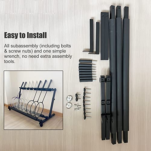 Support raquette badminton pliable avec panier de stockage - 6
