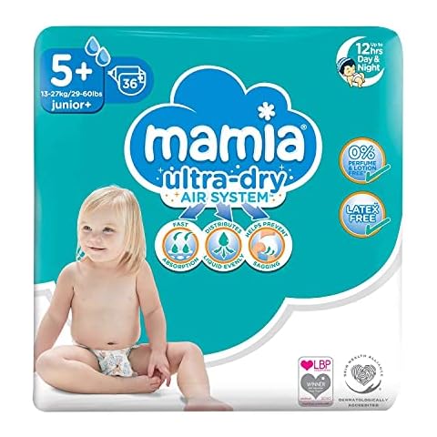 Mamia Ultra Dry Size 5+ 36 Nappies Cover