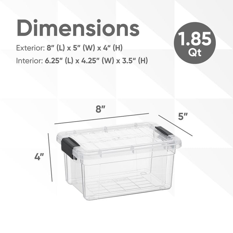 Contenitore con coperchio, trasparente, 60 L, Alimenti, impilabile, 60