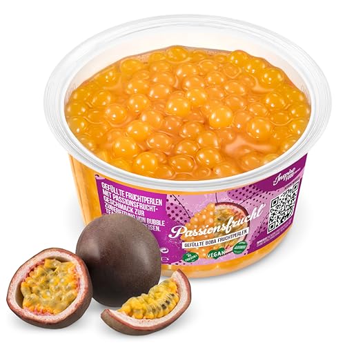 INSPIRE FOOD Bubble Tea Perlen Maracuja | Popping Boba Fruchtperlen 450g