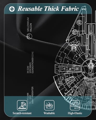 Slohif Luggage Cover for Suitcase Tsa Approved Protector - Luggage Sleeve Large Suit Case Cover Travel Stretch Baggage Case Protective Washable Fit 18-32 Inch Spaceship S4