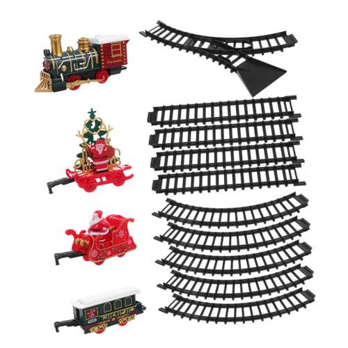 Train miniature de Noël coffret de locomotive électrique avec rails cadeau garçon fille