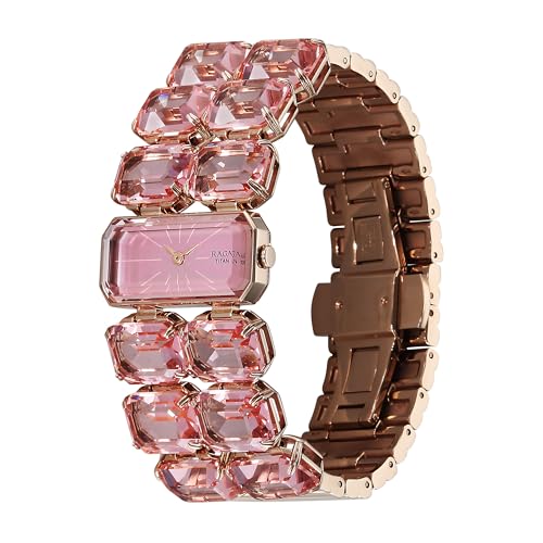 Image of Titan Raga Cocktails Quartz Analog Pink Dial Metal Strap Watch for Women