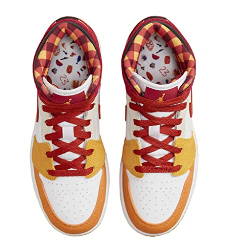 Jordan Boy's Air 1 Mid SE (Big Kid) Paprika/Cinnabar/Black/Canyon Gold 5.5 Big Kid M4