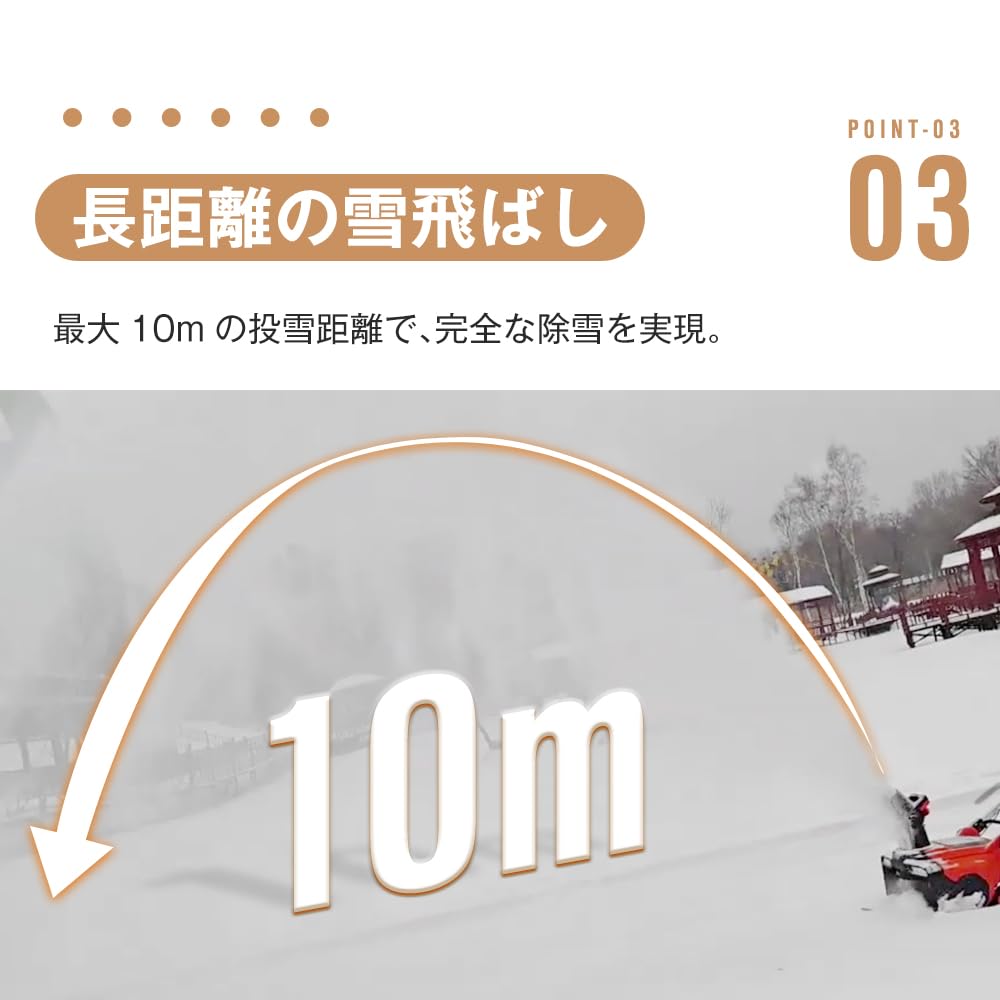 Amazon.co.jp: 除雪機 小型 LEDライト 家庭用 軽量 除雪幅50cm 除雪高