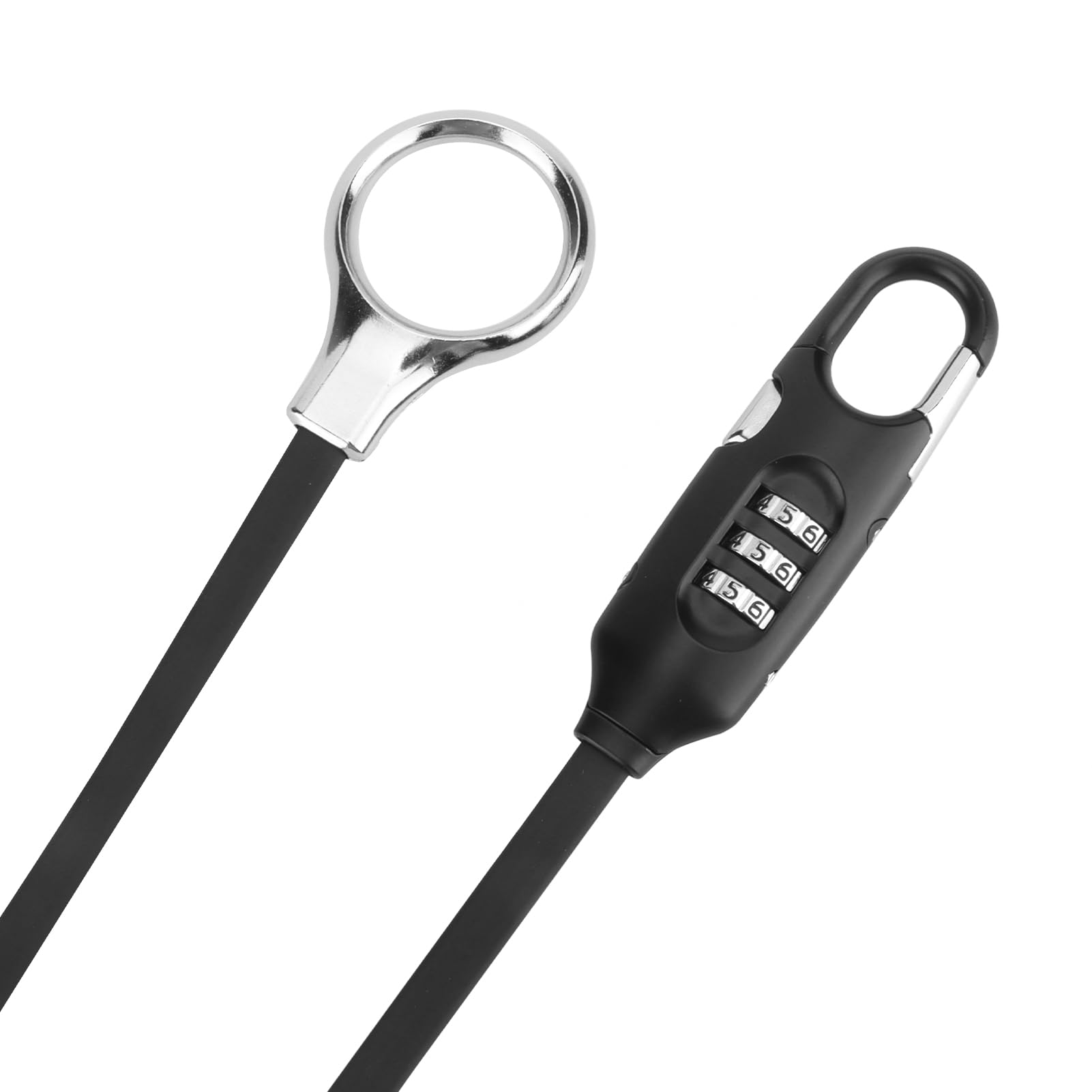 Candado de combinación para bicicleta y casco portátil con cable de acero de 180cm