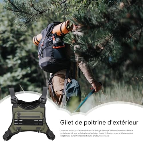 Bolsa de pecho hombre impermeable y ajustable para correr y hacer senderismo con soporte móvil 7