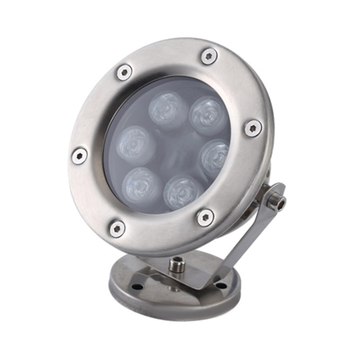 Edelstahl LED Unterwasserleuchte Ip68 Silber für Garten und Fischbecken | Einfache Struktur, Leicht zu Installieren, Wasserlicht für Teich und Brunnen