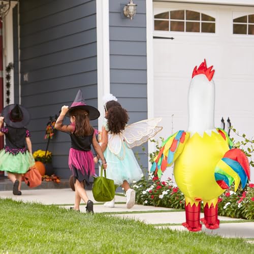 Costume de poulet gonflable en polyester résistant avec ventilation intégrée - 6