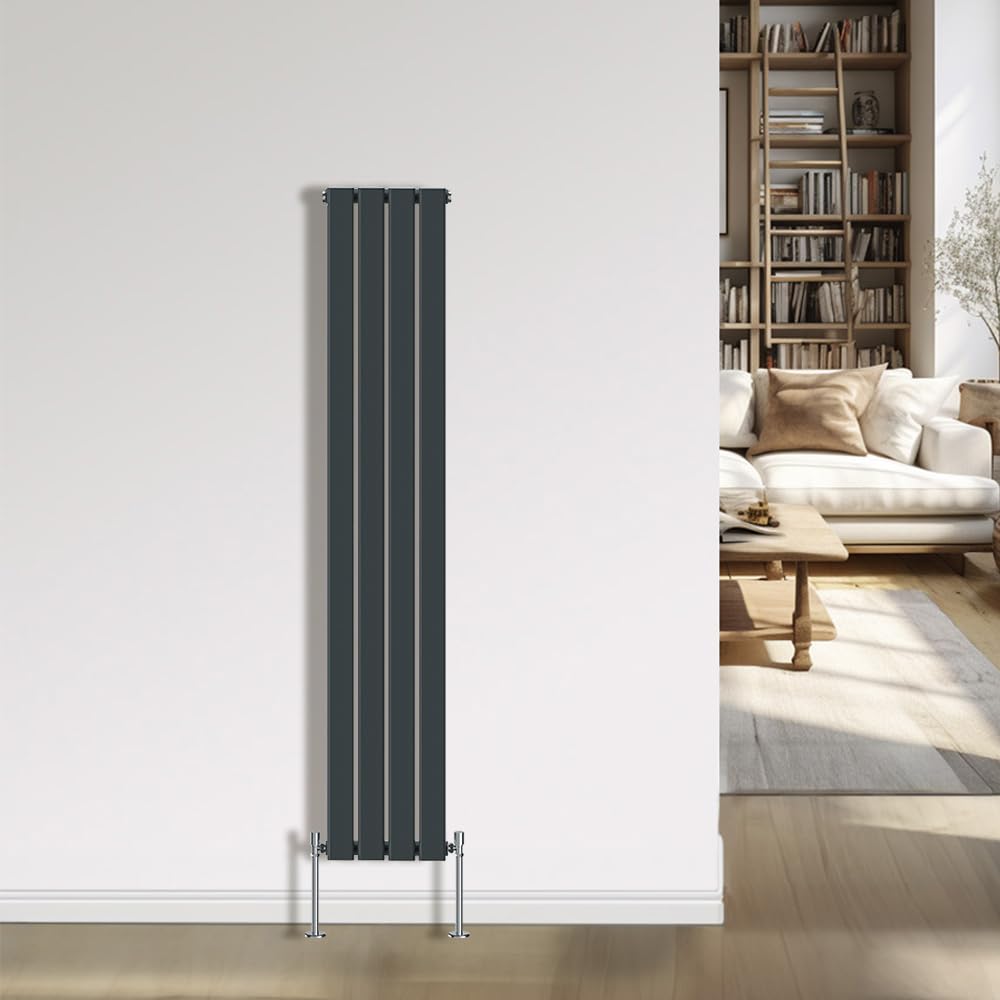 NRG Anthracite Radiator 1800x272mm- Single Flat Panel Interior Bathroom Radiators — image 1