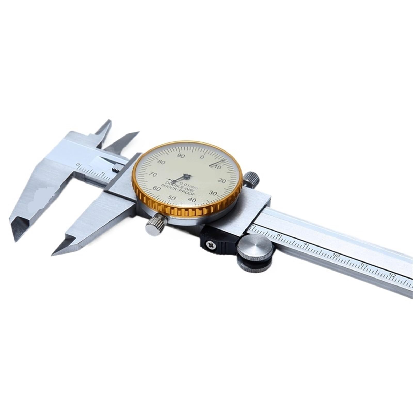 Calibradores de cuadrante de 0,01 mm Calibrador Vernier de Acero Inoxidable de 0 a 300 mm Calibradores de cuadrante Calibre métrico Herramienta de medición de 100 mm y 200 mm
