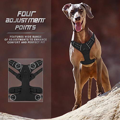 BARKBAY No Pull Dog Harness Front Clip Heavy Duty Reflective Easy Control Handle for Large Dog Walking(Black,L) - Image 5