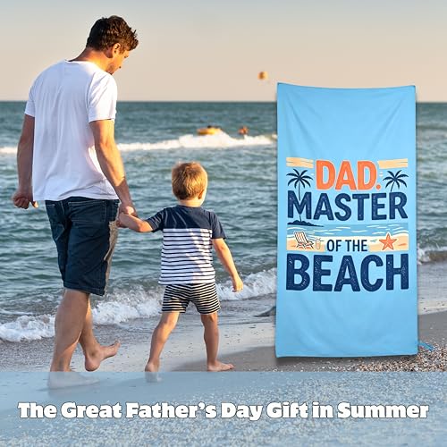 SELORY Funny Birthday Beach Dad Gifts,Dad Christmas Retirement Beach Towel Gift,Summer Vacation Gifts — view 3