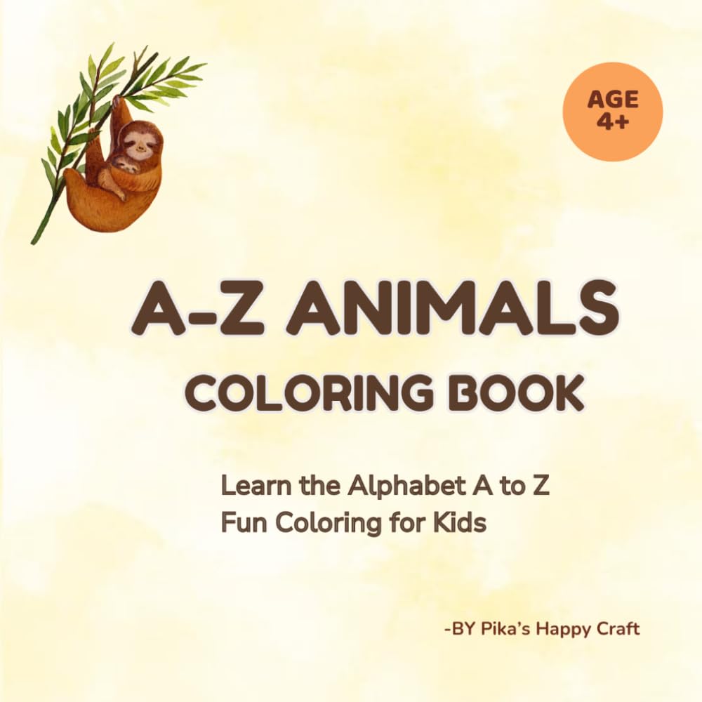 A-Z Animals: Coloring Book