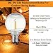 abulber DC 3V Low Voltage,Solar String Light Bulbs,Shatterproof Waterproof E12 G40 LED Bulbs,Warm White 25 Pack.