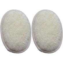 2-Pack Exfoliating Body Scrubber Loofah Sponge,Loofah Sponge Exfoliating Body Scrubber - Natural Luffa & Terry Cloth, Body Scrubbers for Men and Women,Perfect for Bath Spa and Shower
