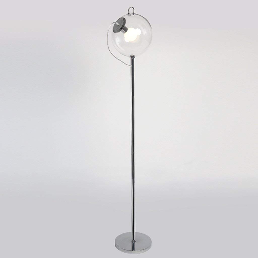 SED Floor Lamp-Led Glass Ball Iron Floor Lamp Living Room Floor Lamp Nordic Creative Simple Floor Lamp Modern Study Bedroom Lights Eye Protection Vertical Table Lamp