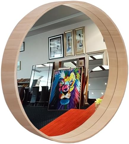 Runder Wandspiegel 40cm Mit Strohseilrahmen - Boho Deko Für Bad & Wohnzimmer