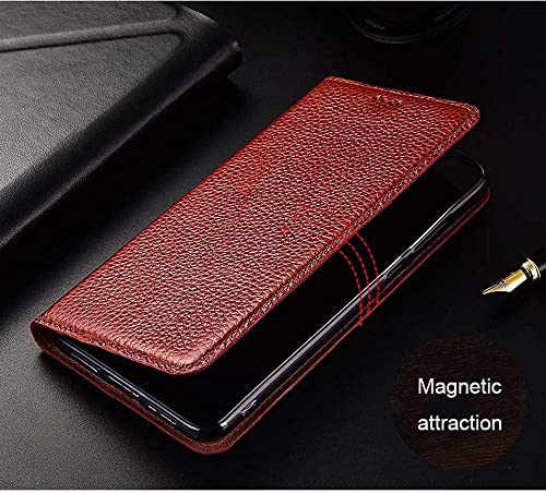 Coque iPhone 13 Pro Max en cuir bleu haut de gamme finition litchi