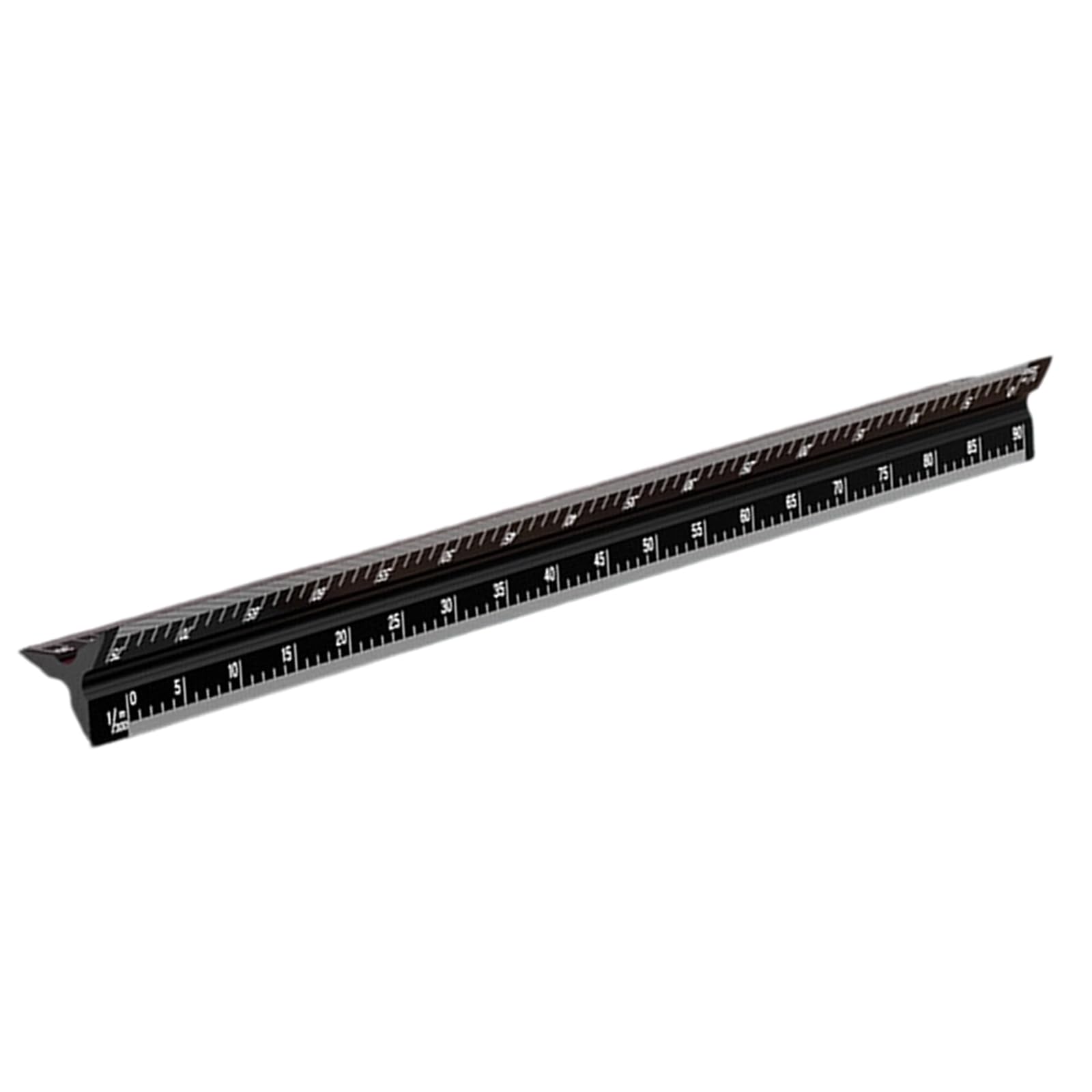 23mm Wide Aluminum Drafting Ruler with Clear Engraved Markings Suitable for Construction and Art Projects Engraved Triangular Scale