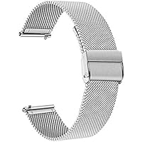TRUMiRR Reemplazo para Fossil Gen 4 Venture HR Correa, 18mm Banda de Reloj de Malla de Acero Inoxidable Tejida Pulsera de Correa de liberación rápida para Fossil Q Women's Gen 3 Venture, DW 36mm