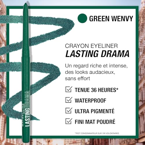 Crayon Yeux Longue Tenue 36h Waterproof Teinte Lasting Drama Maybelline New York Le Crayon - vue 3