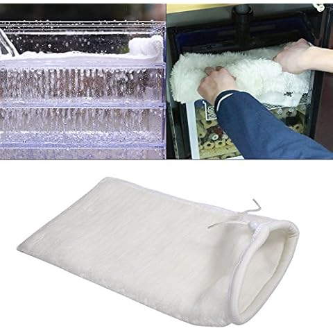 Tnfeeon Aquarium Filter Bag, Filter Media Drawstring Bags Reusable Fish Charcoal Filter Bag Filtration Marine Sump Filter Cotton Bag Cover