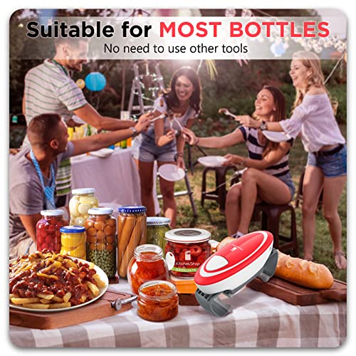 Stronger Torque Electric Automatic Hands Free Jar Opener For Weak Hands And Seniors With Arthritis, Powerful Bottle Lid Opener For Home Kitchen, Easy One Touch Jar Opener Works On All Jar Sizes #TOP5
