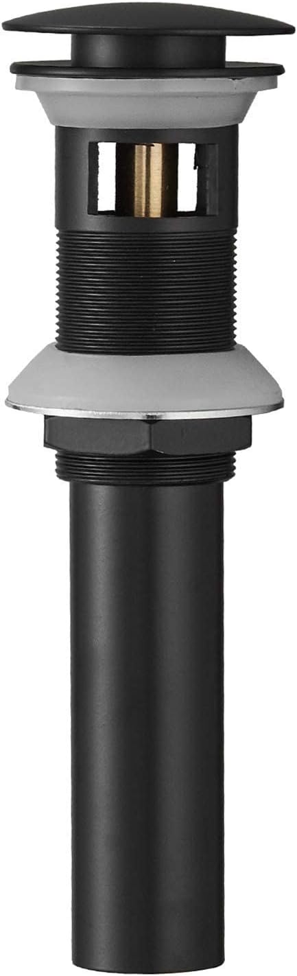 Homevacious Matte Black Bathroom Faucet Waterfall Single Handle Single Hole Lavatory Faucet with Supply Line Bundle Pop Up Drain Without Overflow