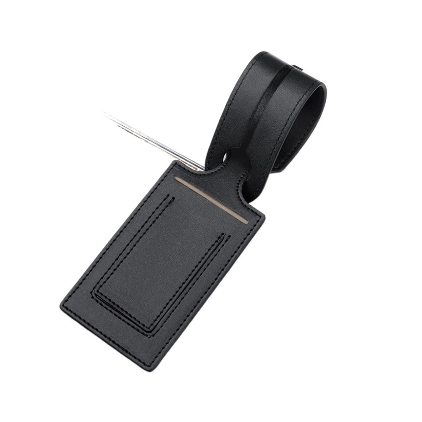 2 uds Etiqueta de Equipaje Cuadrada de Cuero PU ID Etiqueta de Equipaje Hombres Maleta Etiquetas de Viaje Etiqueta de habitación de Hotel Etiqueta De Equipaje(Black)