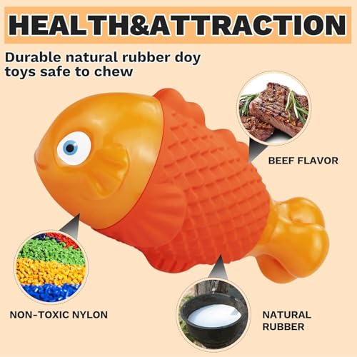 Image of WinTour Indestructible Dog Toys for Aggressive Chewers, Tough Chew Toys for Medium & Large Breeds, Squeaky and Durable Chewers for Large Dogs